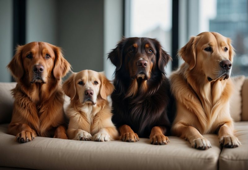 group of golden retrievers